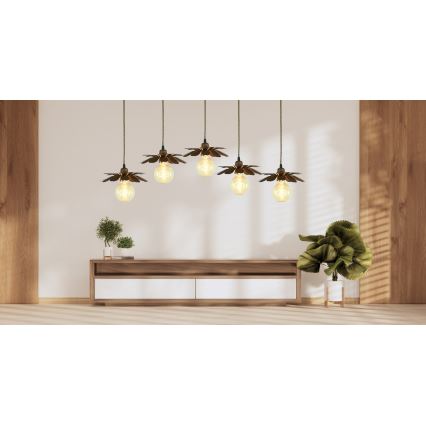 Bohemia-Design - Luster na lanku 1xE27/60W/230V bronzový