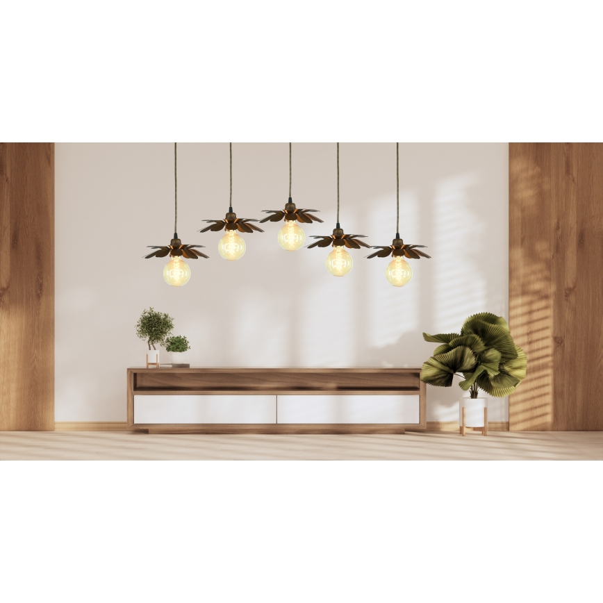 Bohemia-Design - Luster na lanku 1xE27/60W/230V bronzový