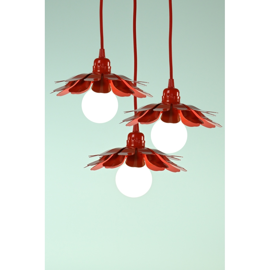 Bohemia-Design - Luster na lanku 1xE27/60W/230V červený