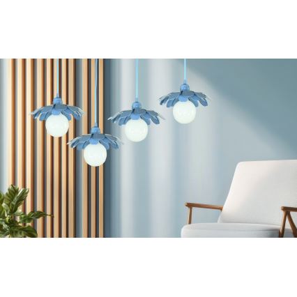 Bohemia-Design - Luster na lanku 1xE27/60W/230V modrý