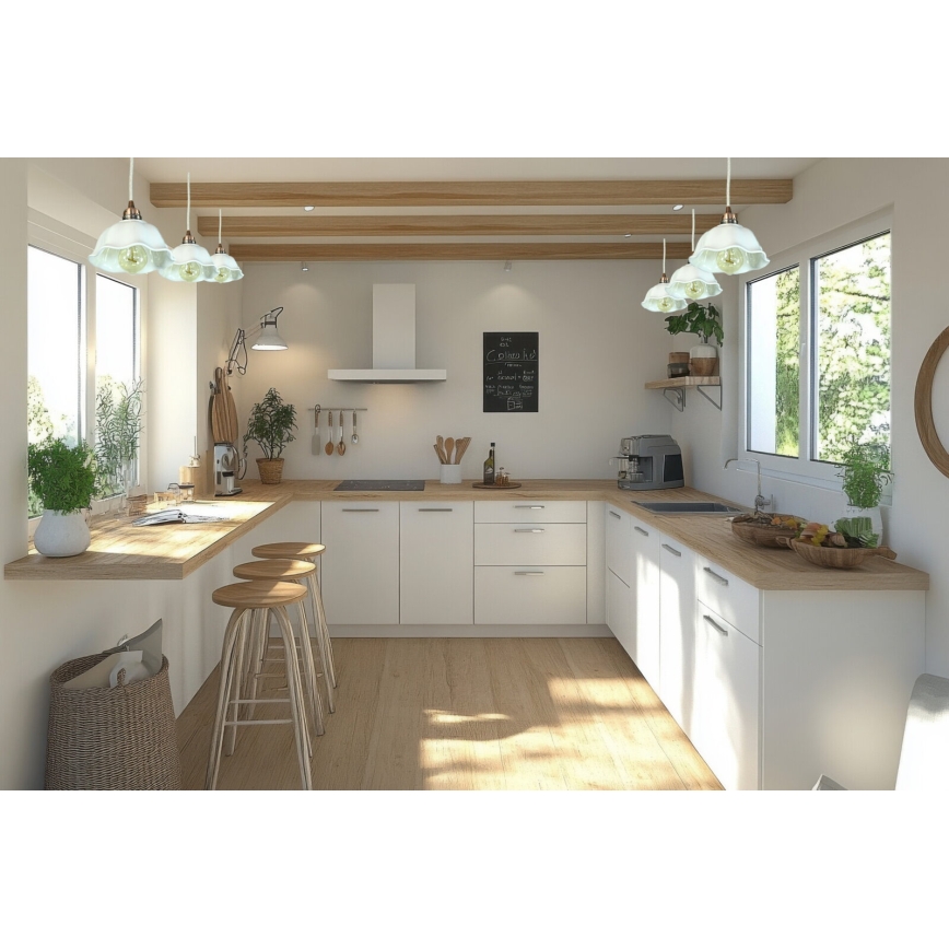 Bohemia-Design - Porcelánový závesný luster na lanku 1xE27/60W/230V