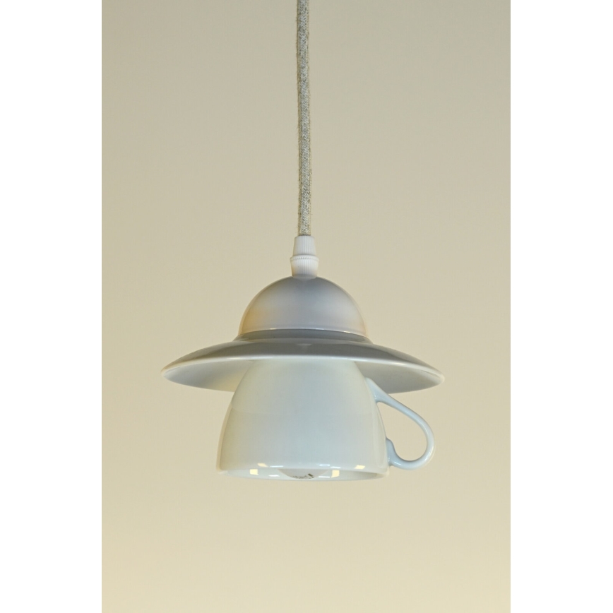 Bohemia-Design - Porcelánový závesný luster na lanku 1xE27/60W/230V