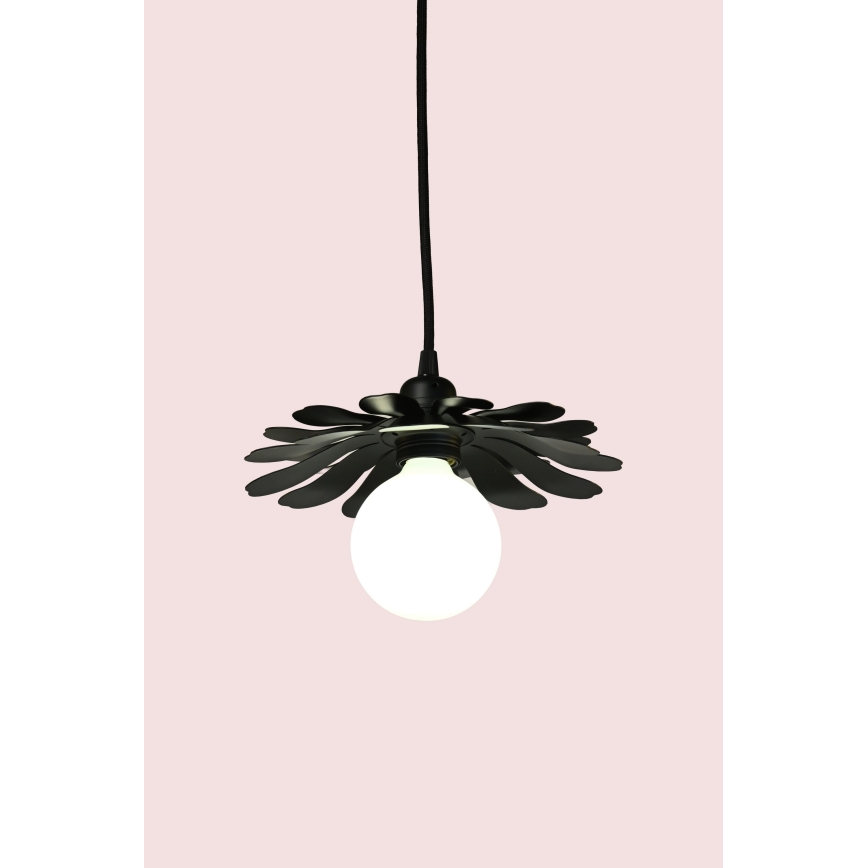 Bohemia-Design - Závesné svietidlo na lankách 1xE27/60W/230V čierna
