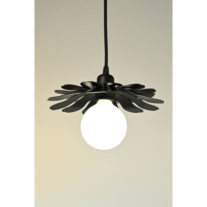 Bohemia-Design - Závesné svietidlo na lankách 1xE27/60W/230V čierna