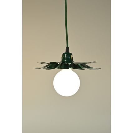 Bohemia-Design - Závesné svietidlo na lanku 1xE27/60W/230V zelené