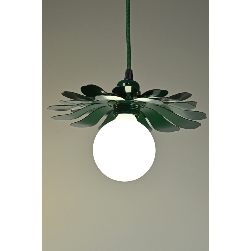 Bohemia-Design - Závesné svietidlo na lanku 1xE27/60W/230V zelené