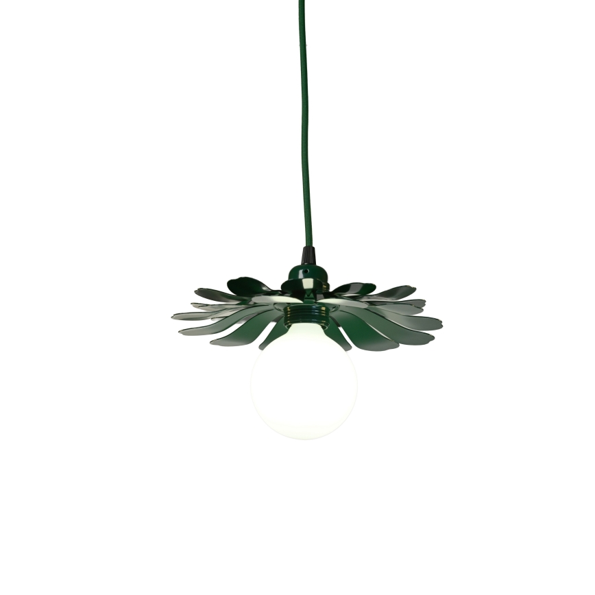 Bohemia-Design - Závesné svietidlo na lanku 1xE27/60W/230V zelené
