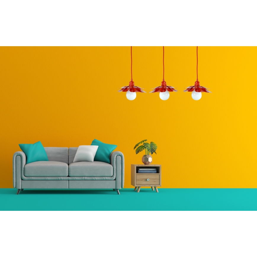 Bohemia-Design - Závesný luster 1xE27/60W/230V, červený