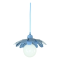Bohemia-Design - Závesný luster na lanku 1xE27/60W/230V modrý