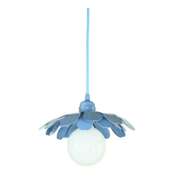Bohemia-Design - Závesný luster na lanku 1xE27/60W/230V modrý