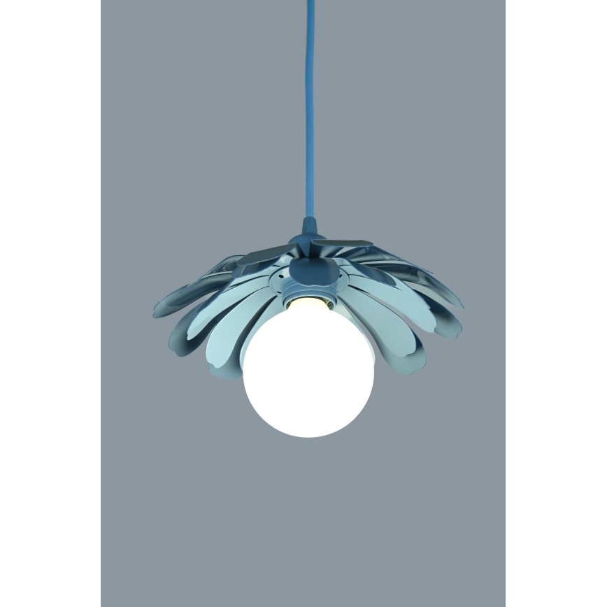 Bohemia-Design - Závesný luster na lanku 1xE27/60W/230V modrý