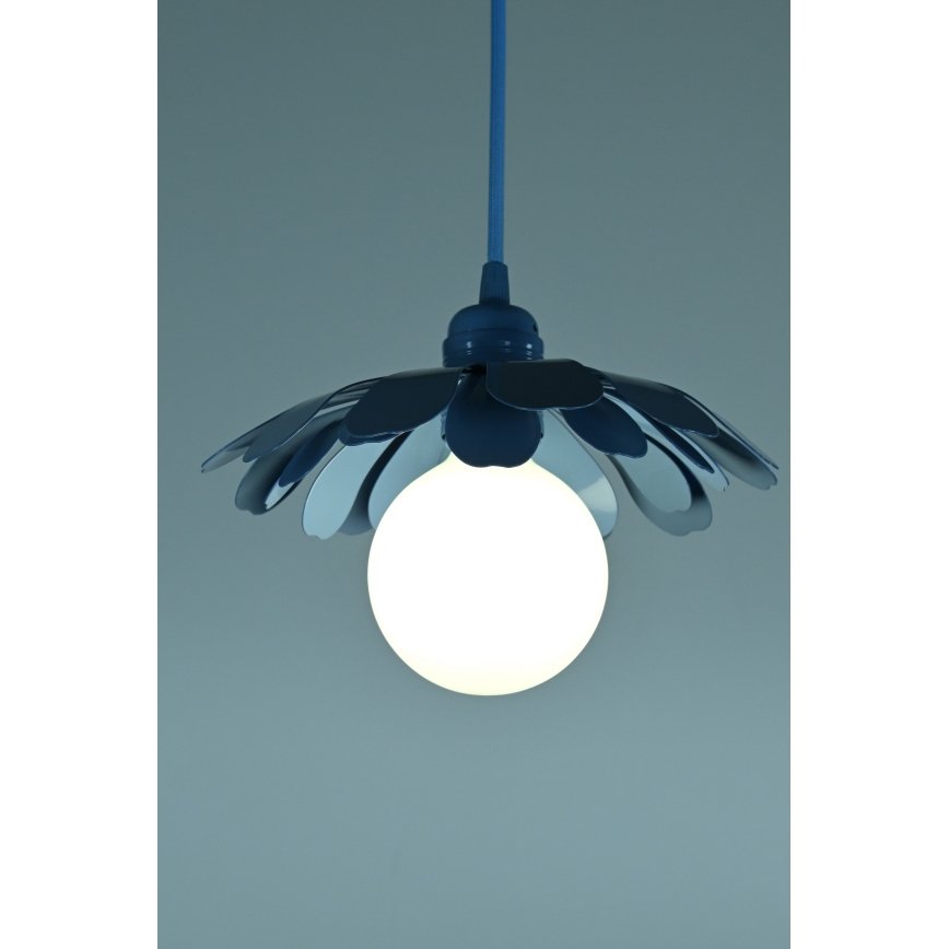 Bohemia-Design - Závesný luster na lanku 1xE27/60W/230V modrý