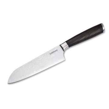 Böker - Damaškový kuchynský nôž santoku DAMAST 16,5 cm dub