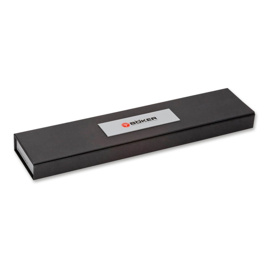 Böker - Damaškový kuchynský nôž santoku DAMAST OLIVE 17,2 cm olivové drevo