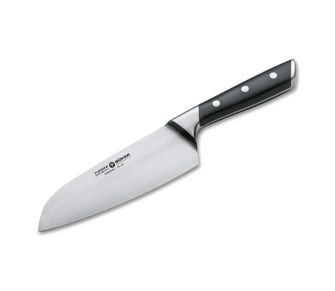 Böker - Kuchynský nôž santoku FORGE 16 cm čierny 03BO502