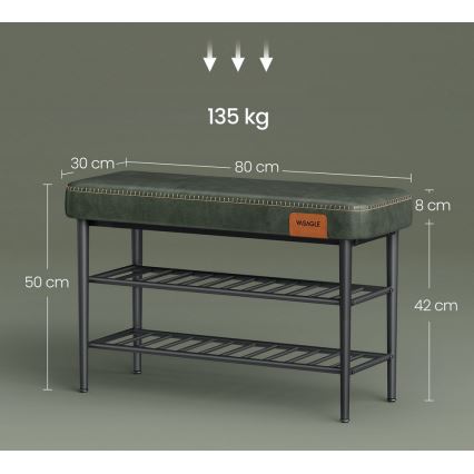 Botník ANDOR zelený/čierny