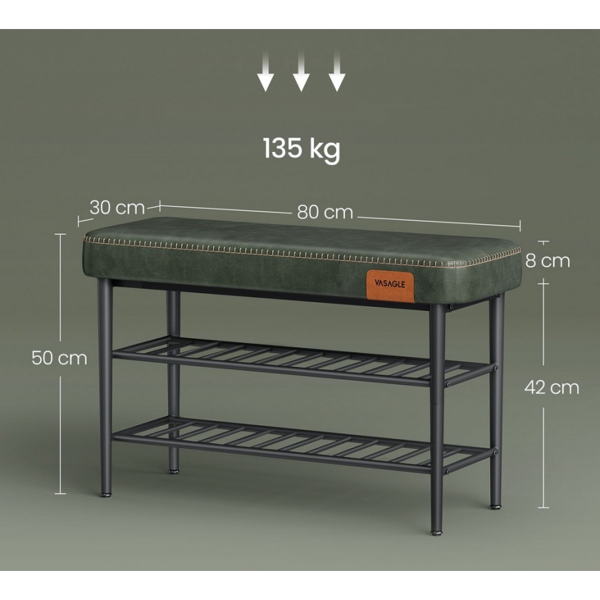 Botník ANDOR zelený/čierny