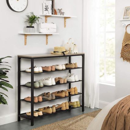 Botník DAVOR šedá/čierna