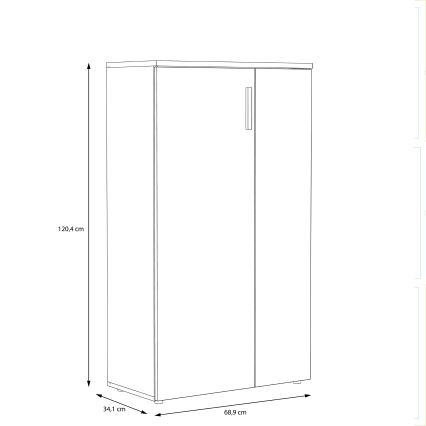 Botník ETON – biela/šedá, betónový vzhľad