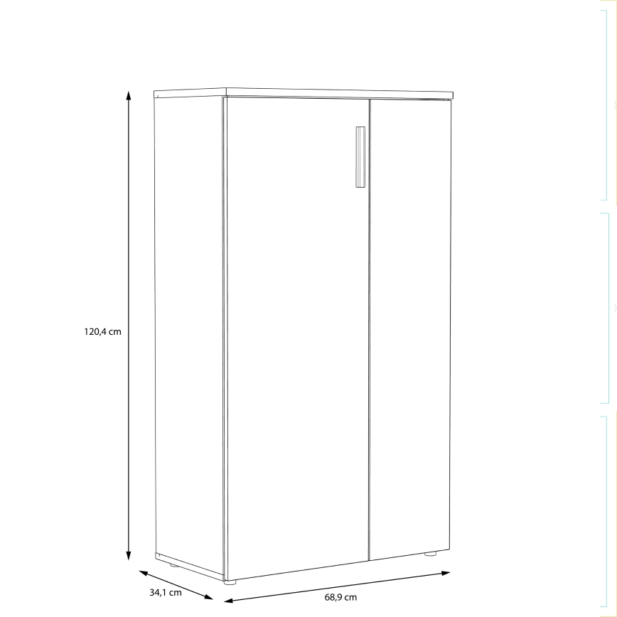 Botník ETON – biela/šedá, betónový vzhľad