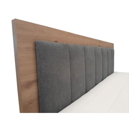 Boxspringová posteľ s matracmi a topperom s úložným priestorom JASMINE 180x200 cm šedá