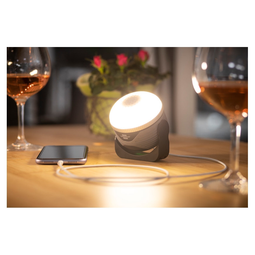 Brennenstuhl - LED Vonkajšia lampa s reproduktorom LED/3W/5V 4000 mAh IP44