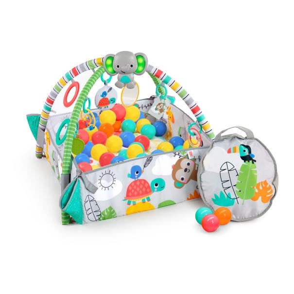 Bright Starts - Detská hracia deka 5v1 YOUR WAY BALL PLAY tyrkysová