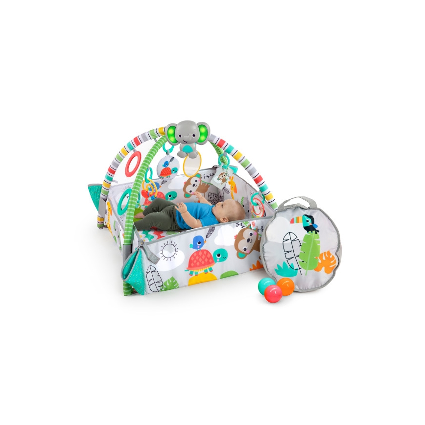 Bright Starts - Detská hracia deka 5v1 YOUR WAY BALL PLAY tyrkysová
