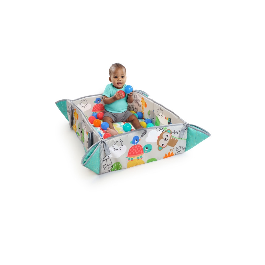 Bright Starts - Detská hracia deka 5v1 YOUR WAY BALL PLAY tyrkysová
