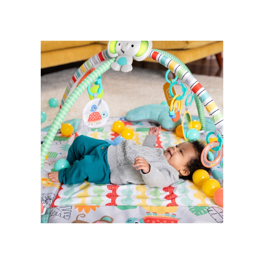 Bright Starts - Detská hracia deka 5v1 YOUR WAY BALL PLAY tyrkysová