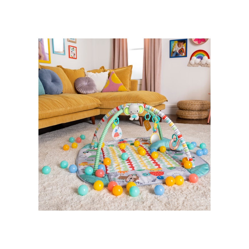 Bright Starts - Detská hracia deka 5v1 YOUR WAY BALL PLAY tyrkysová