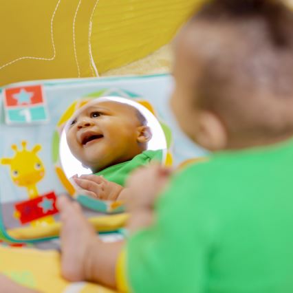 Bright Starts - Detská hracia deka OBALL GRIP & KICK 3xAA