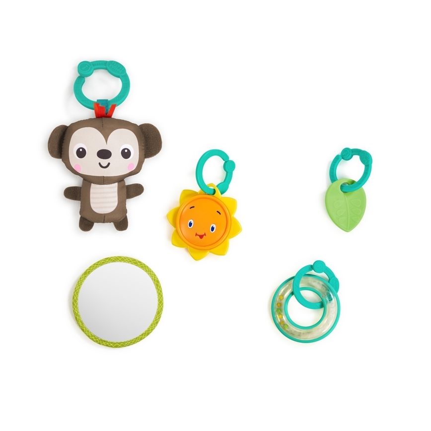 Bright Starts - Detská hracia deka SAFARI tyrkysová