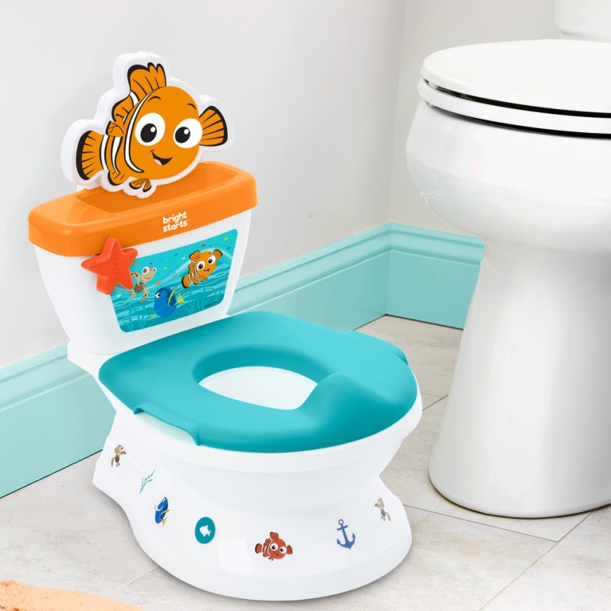 Bright Starts - Detská toaleta so zvukom MY SIZE Finding Nemo 2xAAA