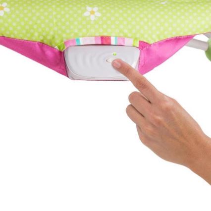 Bright Starts - Detská vibrujúca hojdačka RASPBERRY GARDEN