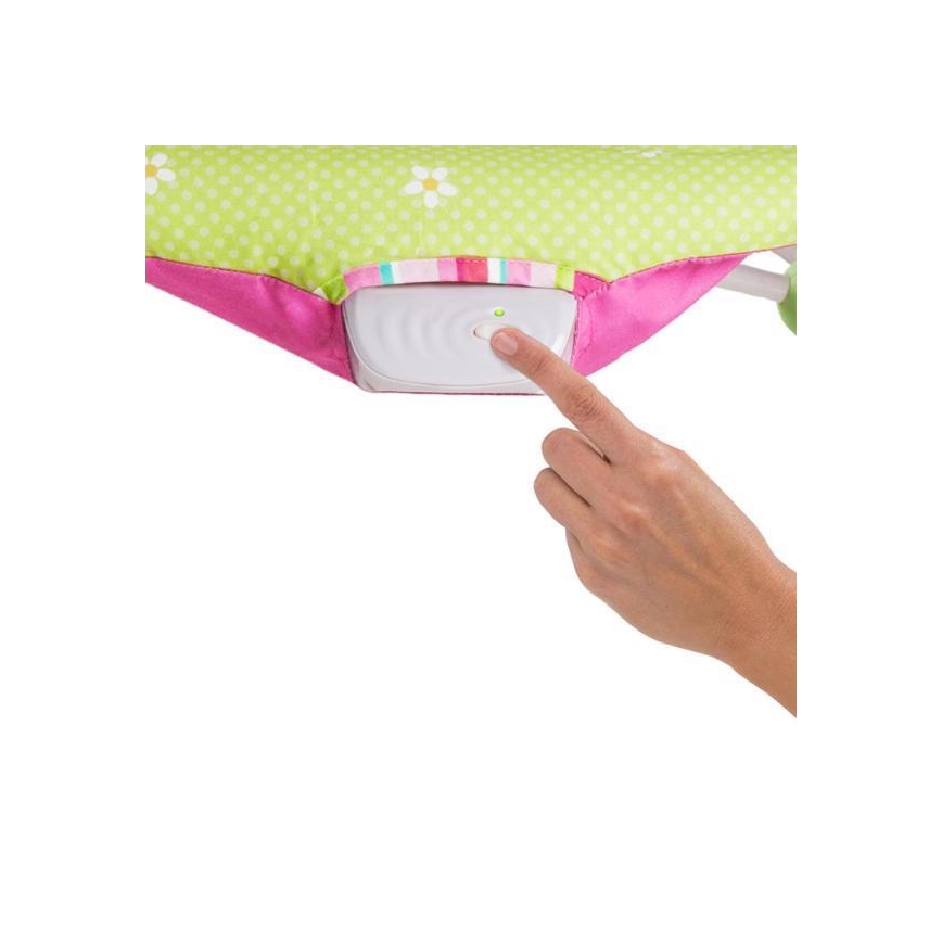 Bright Starts - Detská vibrujúca hojdačka RASPBERRY GARDEN