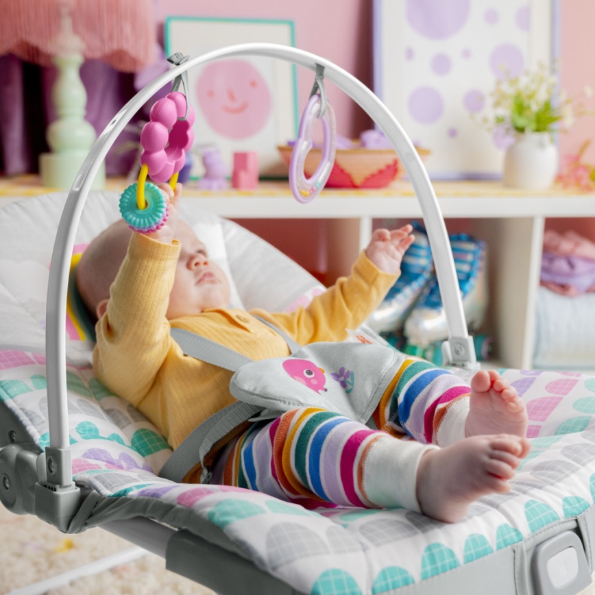 Bright Starts - Detská vibrujúca hojdačka ROSY RAINBOW 1xLR14