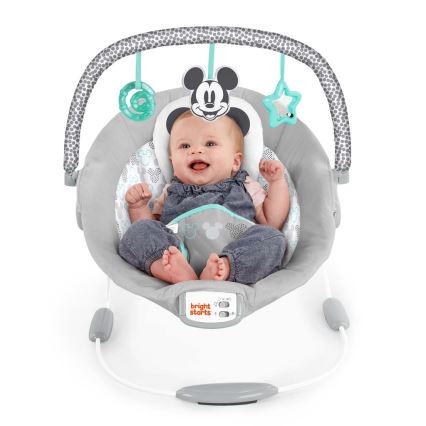 Bright Starts - Detské vibrujúce ležadlo s melódiou MICKEY MOUSE 3xLR14
