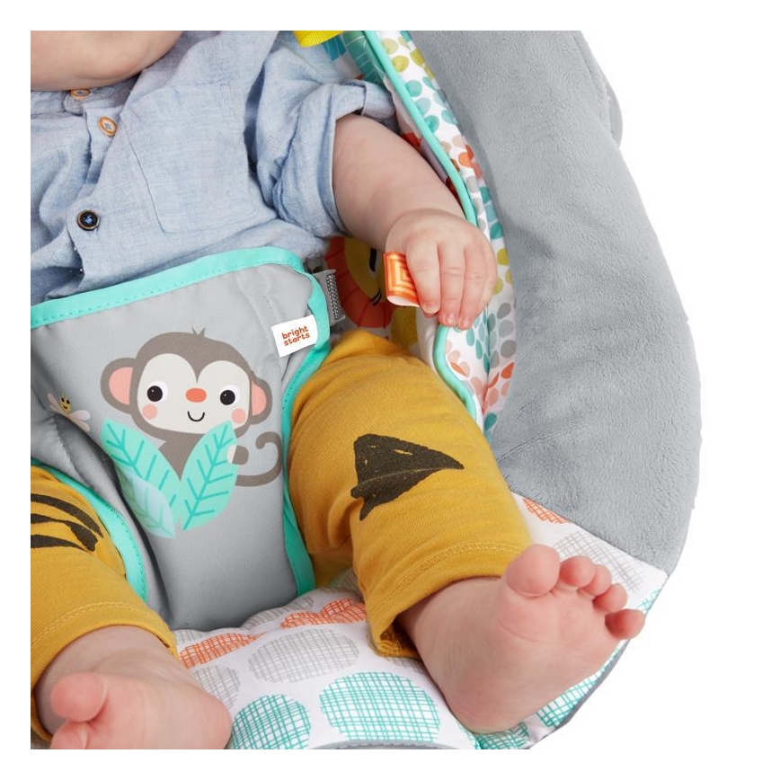 Bright Starts - Detské vibrujúce ležadlo s melódiou WHIMSICAL WILD 3xLR14