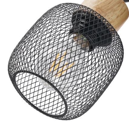 Brilagi - Bodové svietidlo BASKLITE 2xE27/15W/230V drevo/čierna