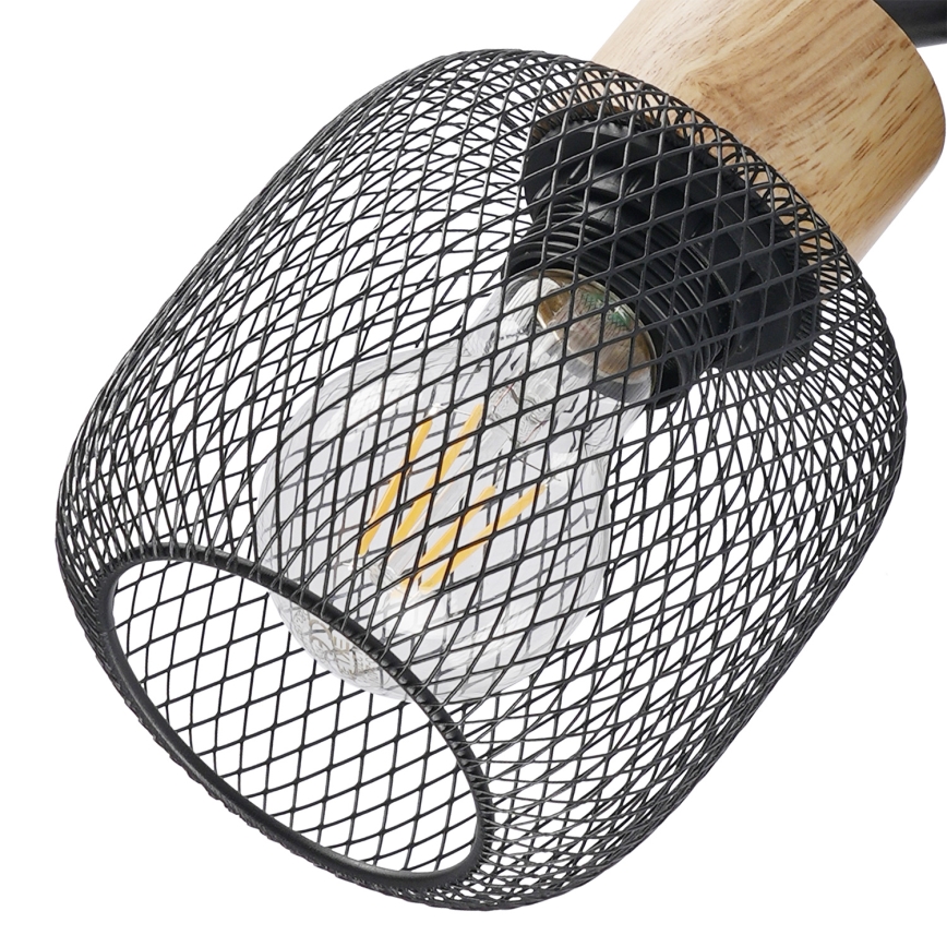 Brilagi - Bodové svietidlo BASKLITE 3xE27/15W/230V kaučukovník/čierna