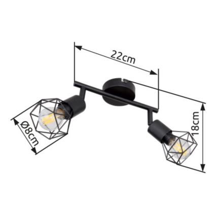 Brilagi - Bodové svietidlo CAGE 2xE14/40W/230V