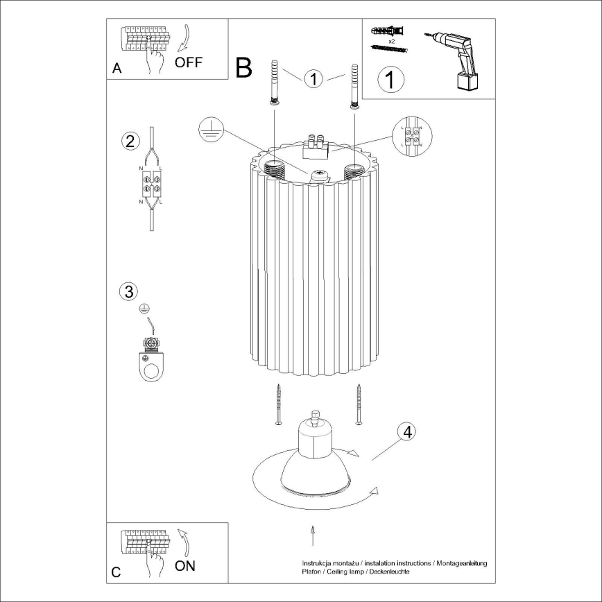 Brilagi - Bodové svietidlo CRESTO 1xGU10/10W/230V 10 cm biela