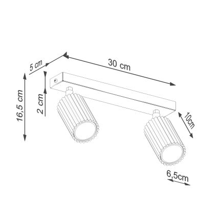Brilagi - Bodové svietidlo CRESTO 2xGU10/10W/230V krémová