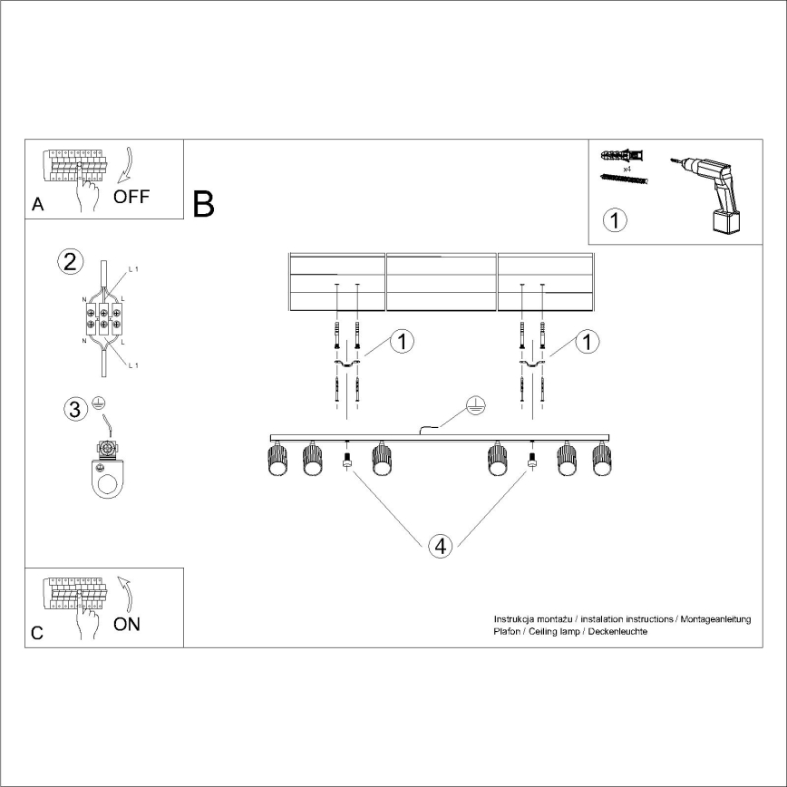 Brilagi - Bodové svietidlo CRESTO 6xGU10/10W/230V biela