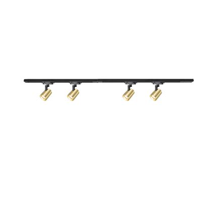 Brilagi - Bodové svietidlo do lištového systému HUSKY 4xGU10/10W/230V čierna/zlatá
