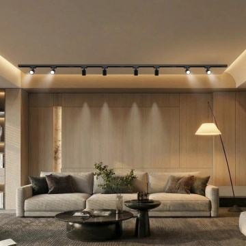 Brilagi - Bodové svietidlo do lištového systému HUSKY 8xGU10/10W/230V čierna