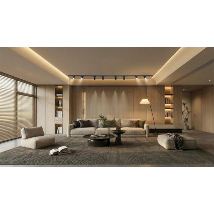 Brilagi - Bodové svietidlo do lištového systému HUSKY 8xGU10/10W/230V čierne