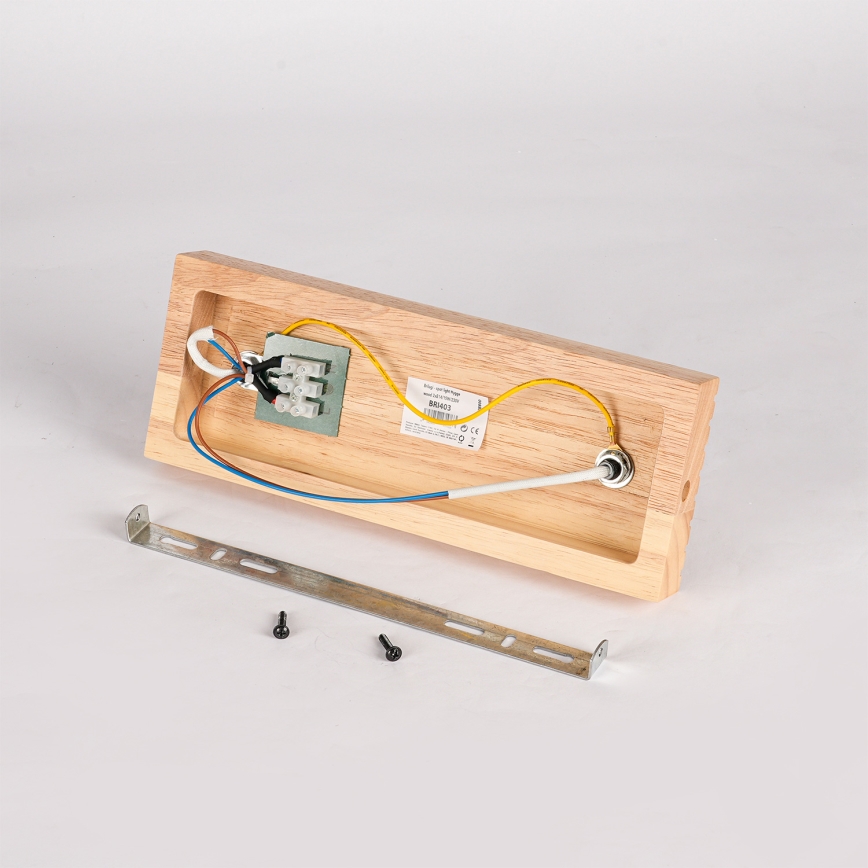 Brilagi - Bodové svietidlo HYGGE 2xE14/15W/230V drevo/dymové