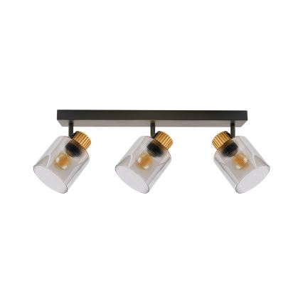 Brilagi - Bodové svietidlo HYGGE 3xE14/15W/230V čierna/dymová
